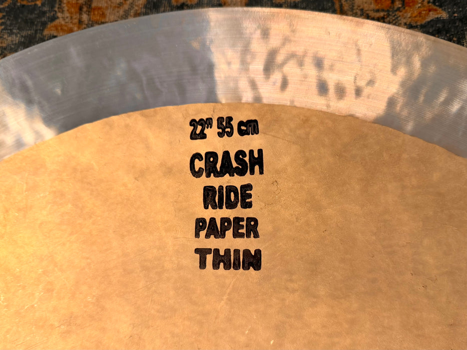 ULTRA THIN MASTERWORK 22” PAPER THIN Crash Ride ONLY 1558 g Absolutely Incredible!! Thalles