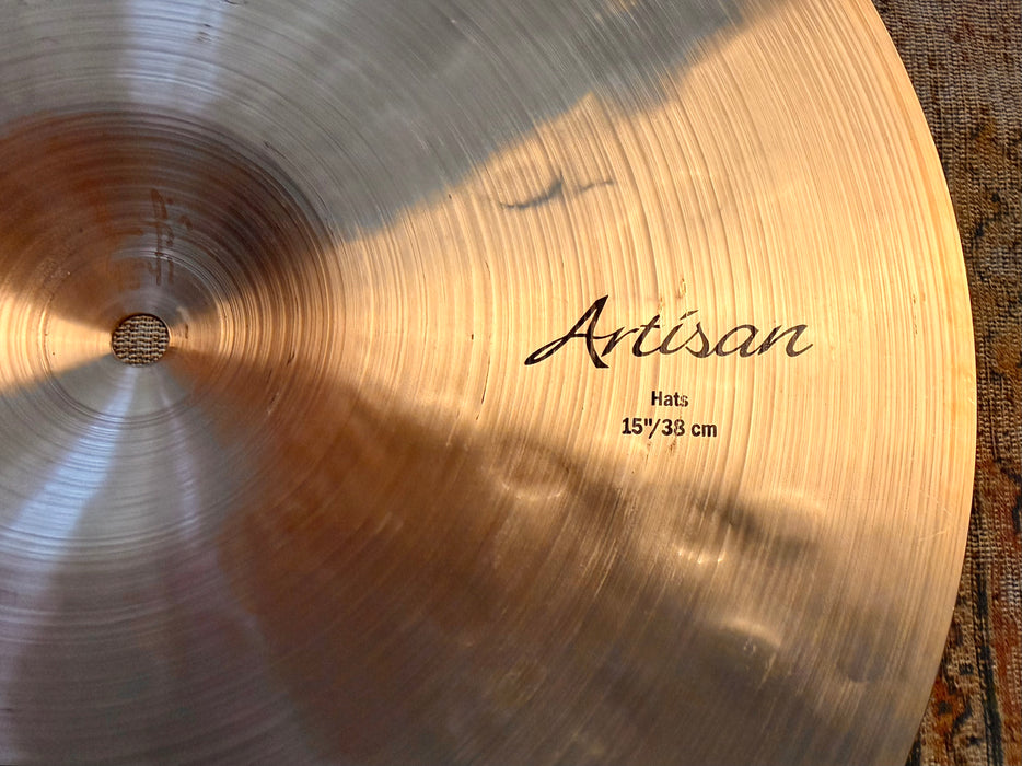 RARE Sabian ARTISAN 15” Hihats 1028 1530 g DARK + CRISP PERFECT SHAPE! Amazing! Don’t Pay $1000