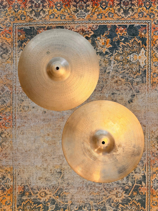 Vintage Zildjian New Beat 14” Hihats TIGHT DRY Versatile! Amazing Tone 1098 1482 g Don’t Pay $520!