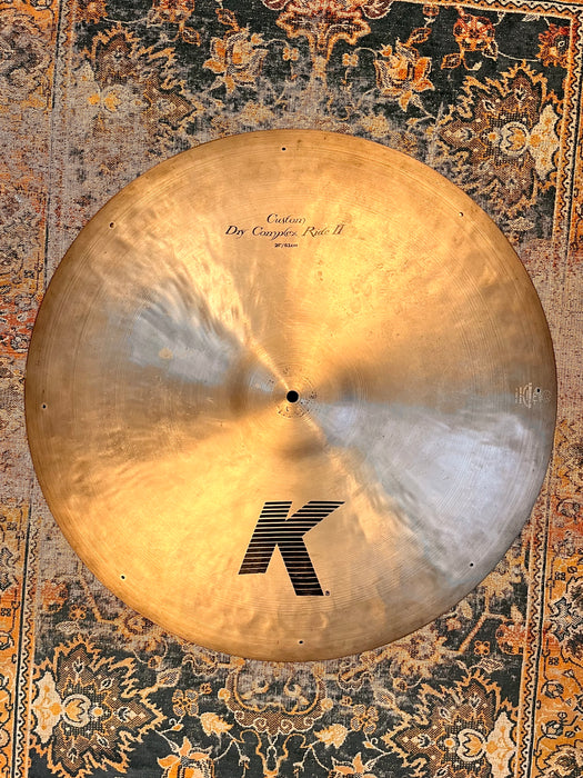 SIGNED BY BILL STEWART Zildjian BILL STEWART 24” K CUSTOM DRY COMPLEX Ride 2958 g Collectible