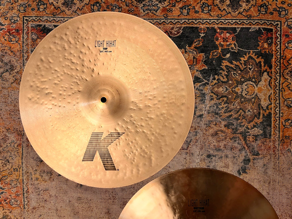 Zildjian K 16” LIGHT Hihats MASSIVE DARK Gems! 1346 1636 g CLEAN! WHY Pay $720 For A Guess?