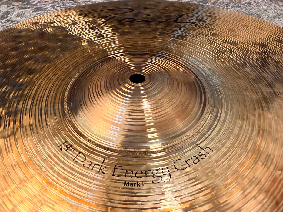 PAISTE DARK ENERGY CRASH 18” IMMACULATE Shape! 1494 g Beautiful! DON’T Pay $614!