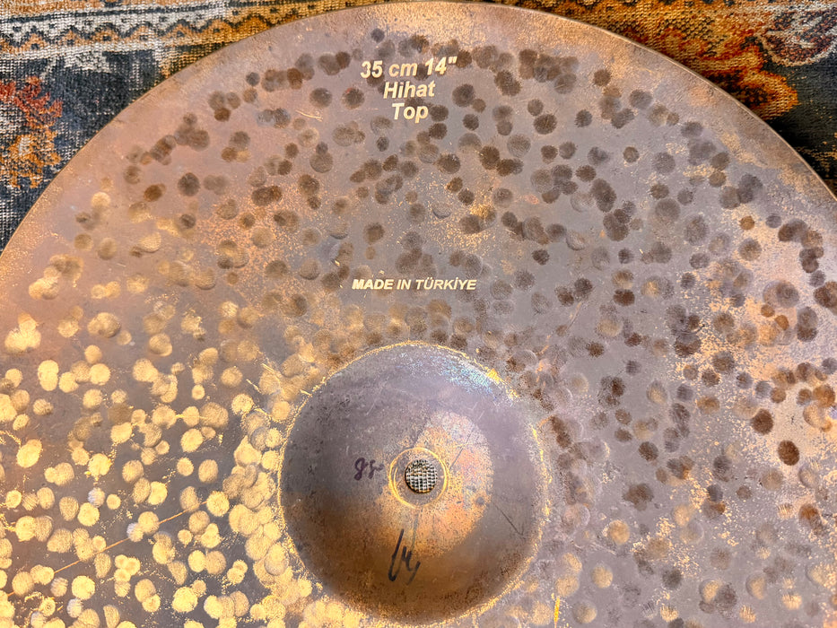 Bosphorus Raw Unlathed TURK Style 14” Hihats 880 1120 g LIGHT DRY COMPLEX! Hand Hammered Perfect!
