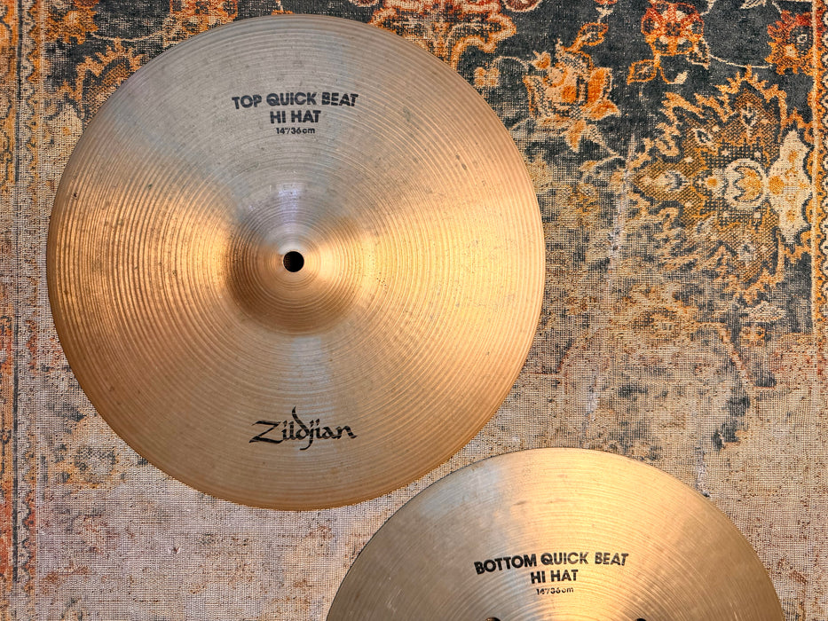 Zildjian QUICK BEAT 14” Hihats ULTRA CRISP TIGHT Articulate Earlier Version 1274 1490 g