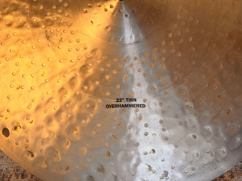 Zildjian K CONSTANTINOPLE OVERHAMMERED THIN 22” Gorgeous LIGHT AIRY COMPLEX! 2258 g