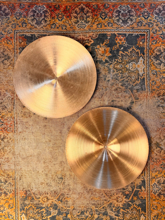 Rare FACTORY LIGHT Vintage Zildjian Thin Hihats 14” 879 892 g CLEAN! Awesome LIGHT Zildjian! Discontinued