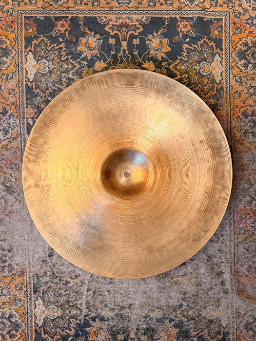Vintage Zildjian 1960s HAND HAMMERED Thin 22” Crash Ride AMAZING! Dark w Low Profile! 2415 g
