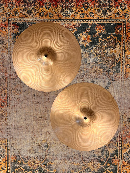 Vintage 1970s Zildjian New Beat 14” Hihats 982 1328 g  CLEAN CRISP! ARTICULATE CLASSIC TONE