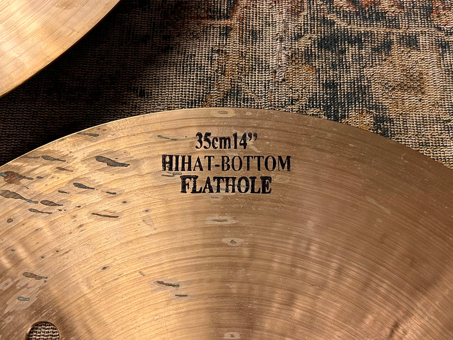 Rare Hand Hammered Istanbul Mehmet QUICK BEAT Hihats 14” 1108 1374 g