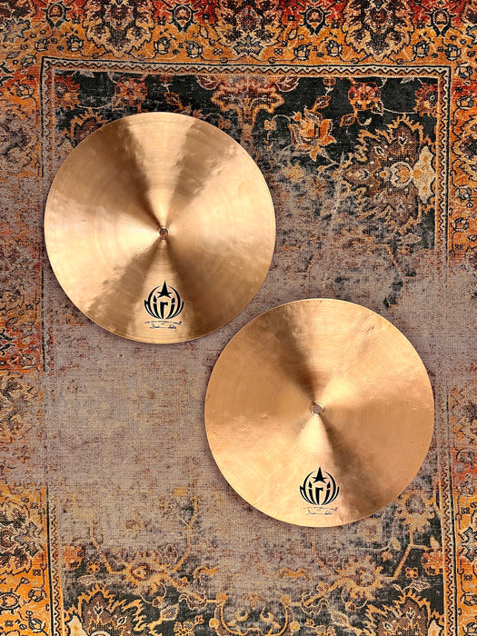 Ultra Crisp Hand Hammered DIRIL CUSTOM 13” Hihats 1042 1184 g Fine Golden Lathing! Clean