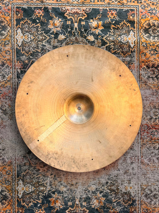 Vintage Zildjian 1960s Sizzle Ride 22” DARK w GREAT DEFINITION 2920 g Warm! ORIGINAL Rivets