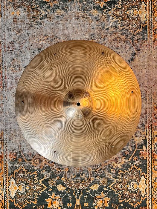 Vintage 1960s Zildjian 20” FACTORY SIZZLE Ride VERY DARK! 2472 g Attack + Sizzle ALL 6 RIVETS!
