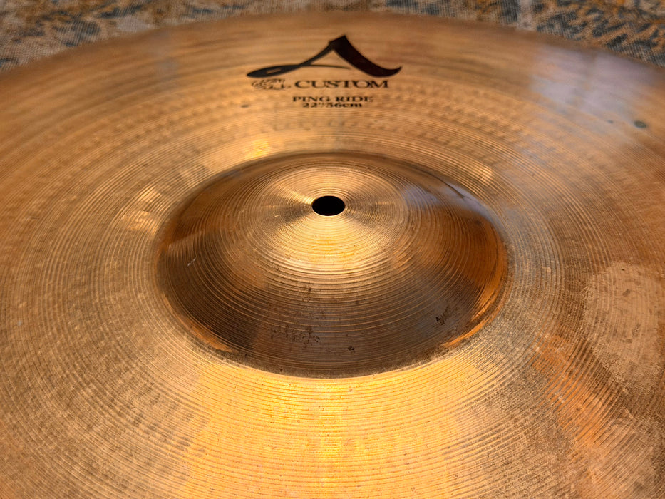Zildjian A CUSTOM 22” PING RIDE Fantastic Shape! Brilliant Finish! 3564 g Don’t Pay $475!