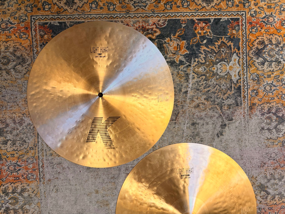 Zildjian K 16” LIGHT Hihats MASSIVE DARK Gems! 1228 1510 g VERY CLEAN! WHY Pay $770 For A Guess?