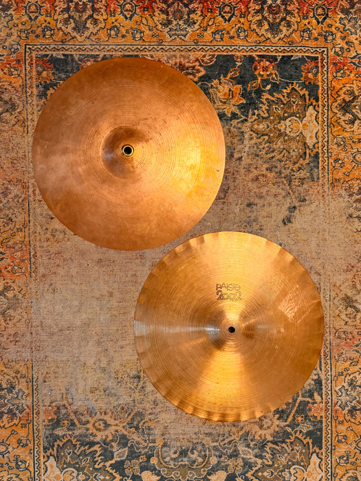 Vintage Paiste 2002 BLACK LABEL 15" SOUND EDGE Hihats! BONHAM! THE REAL DEAL! 1150 1232 g ICONIC!