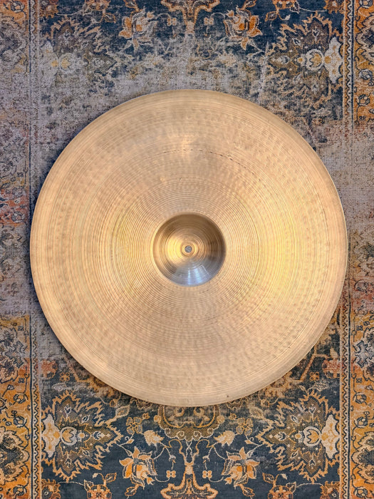 Vintage 1950s Zildjian BLOCK STAMP 22” Ride Crash 2678 g Gorgeous! REAL DEAL Hand Hammered! DRY SMOOTH