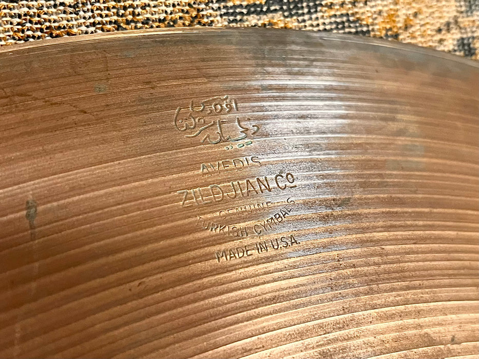 VINTAGE Zildjian 1960s 22” Medium Thin Dry Light Crash Ride 2740 g DEEP DARK Patina VERSATILE