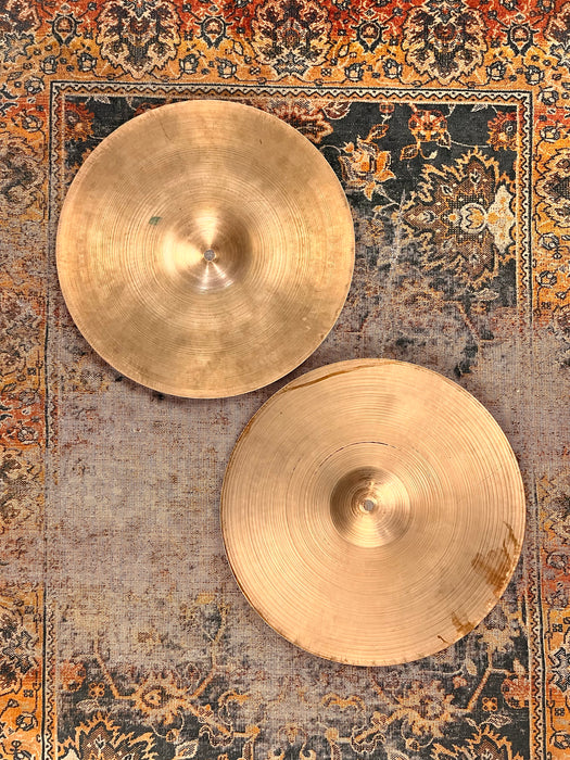 Vintage 1960s Zildjian 14” Paper Thin Hihats ONLY 754 836 g DARK WHISPY Gorgeous! RINGO THIN