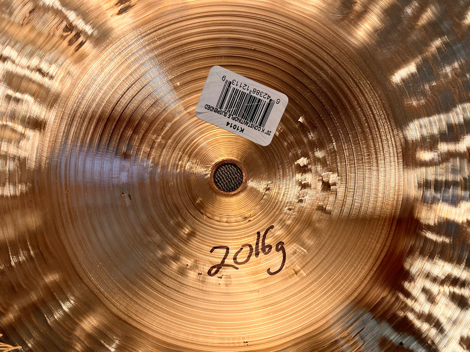 Super DARK DRY Zildjian K CONSTANTINOPLE Suspended Crash Ride 20” 2016 g IMMACULATE!