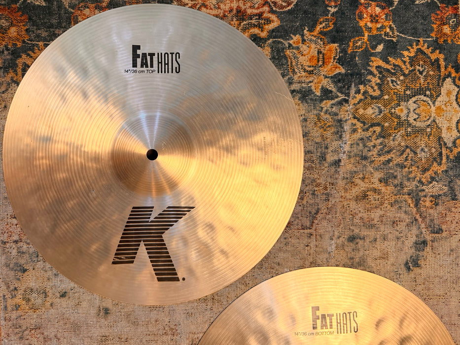 Zildjian K FAT HATS Hihats 14” 1024 1204 g Versatile! ONLY Played For The Video PERFECT!