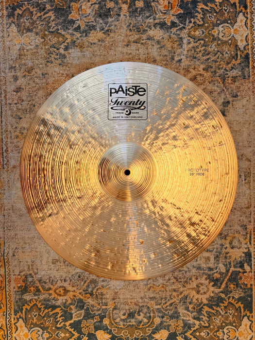 LATHED BELL Paiste PROTOTYPE DARK COMPLEX 20” Original Twenty Series 2194 g w STEEP Profile! Perfect!