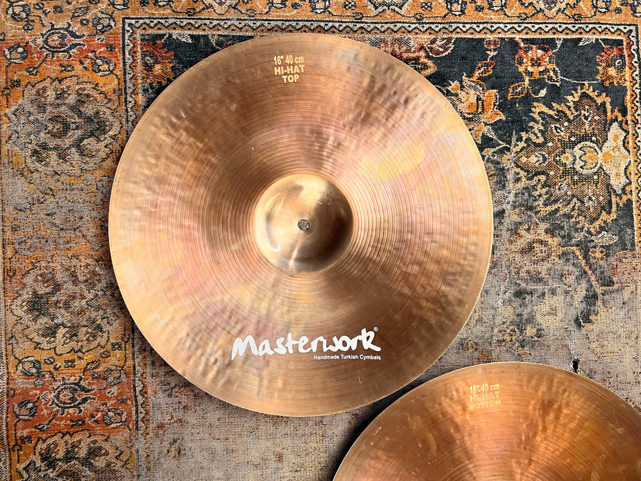 MASSIVE 16” LIGHT COMPLEX Pre Aged Masterwork Hihats 1022 1203 g PERFECT