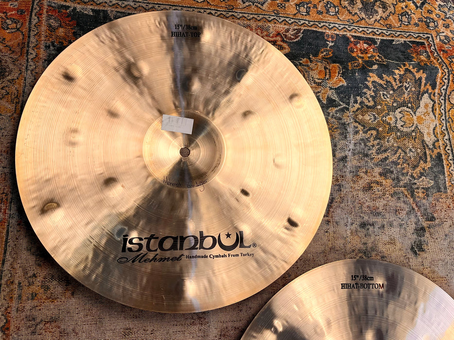 Huge Dark Low ISTANBUL Mehmet Hamer Hihats 15” 1197 1314 g IMMACULATE! DUO! Deep Hammering