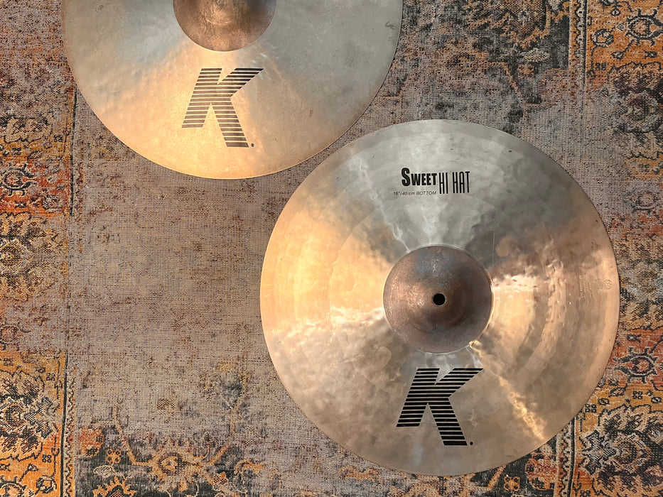 Zildjian K SWEET 16” Hihats 16” 1274 1966 g HUGE DARK HATS!  Massive Grooves! Don’t Pay $700