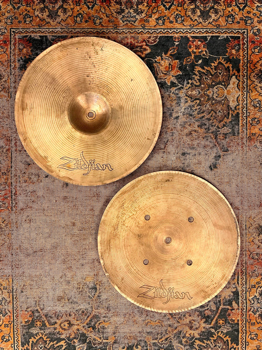 VINNIE COLAIUTA Vintage 1970s Zildjian QUICK BEAT 14” Hihats 1154 1496 g CRISP Tight DRY