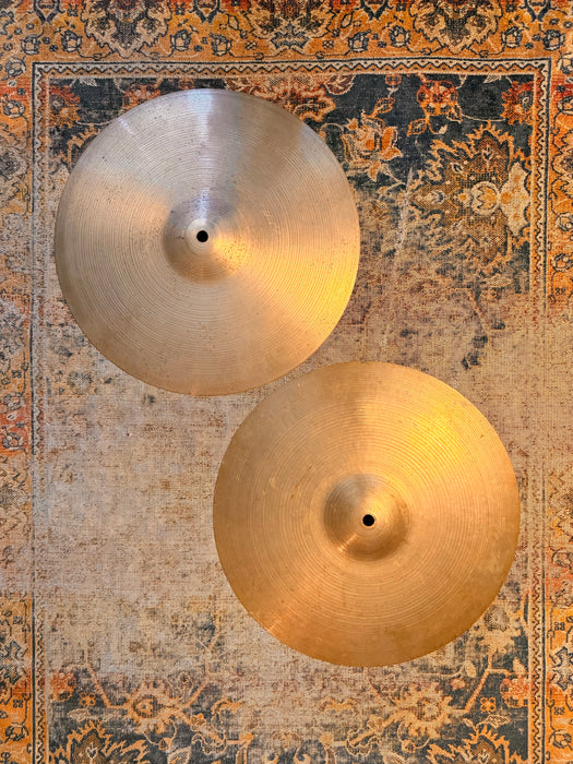 ULTRA PAPERTHIN Vintage 1960s Zildjian 14” Hihats ONLY 668 760 g Whispy Complex Responsive!