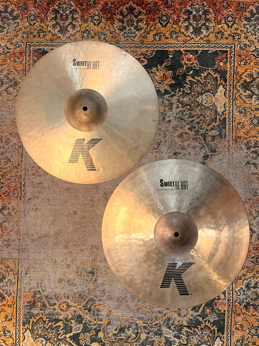 Zildjian K SWEET 16” Hihats 16” 1274 1966 g HUGE DARK HATS!  Massive Grooves! Don’t Pay $700