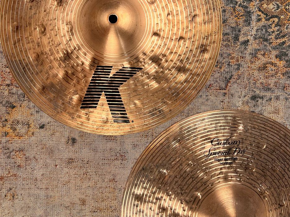 Zildjian K Custom SPECIAL DRY Hihats 14” 942 1365 g PERFECT Condition! CRISP! Dont Pay $600!
