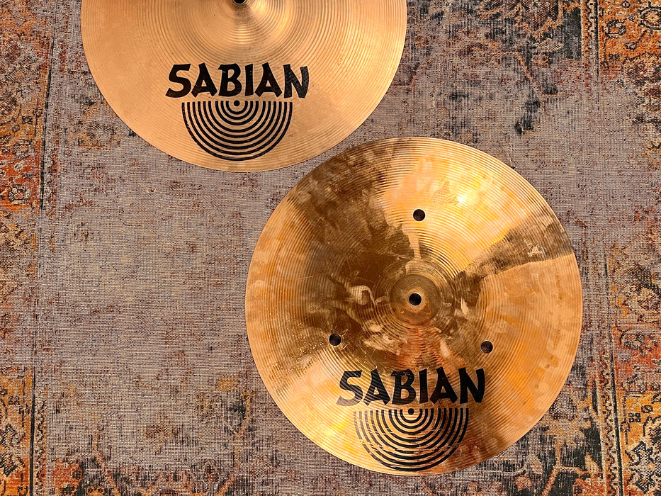 RARE ULTRA CRISP Sabian 14” FLAT Hihats 1046 1432 g Tight FAST QUICK Clean BRILLIANT