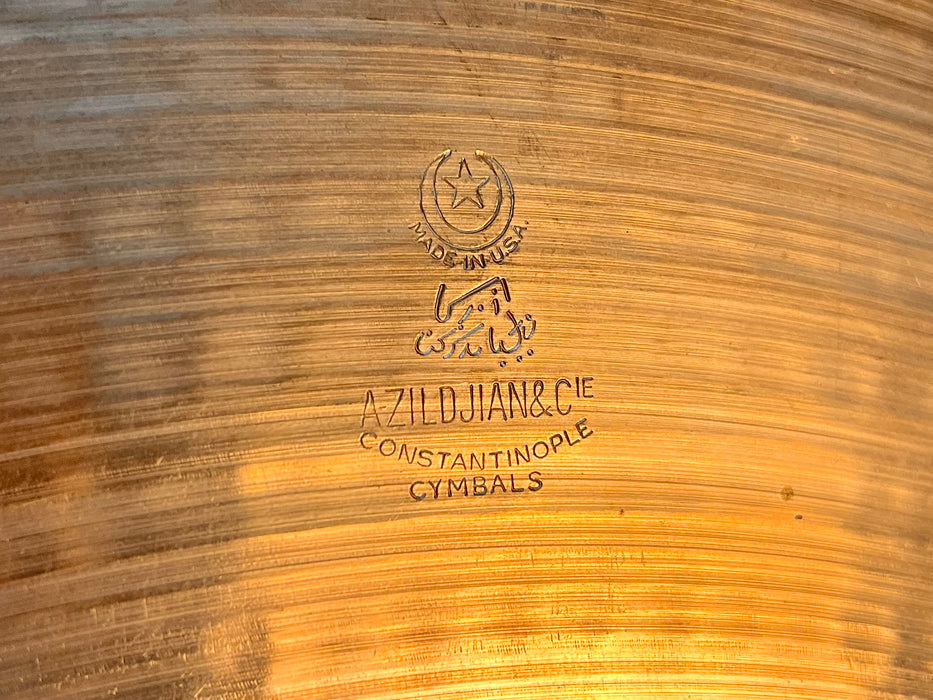 RARE Vintage 1970s A & CIE Zildjian 24” Ride Crash LIGHT Mellow 2 FOOTER! Orig BRILLIANT ONLY 3570 g