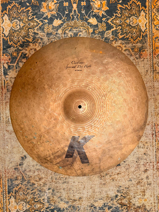 Zildjian ORIGINAL K Custom SPECIAL DRY Ride 21” Fantastic DRY Stick Attack + Sizzle AGED! 2445 g