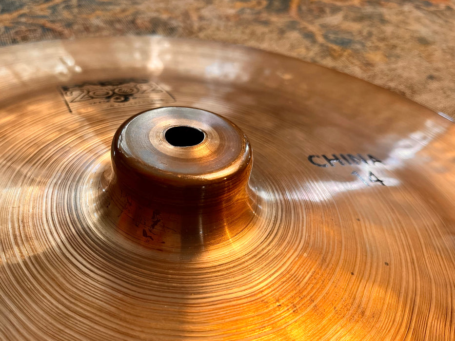 WHOA!! Paiste PROTOTYPE MODERN BLACK LABEL 2002 China 14” 610 g Never Seen THIS Logo! Fast Effects