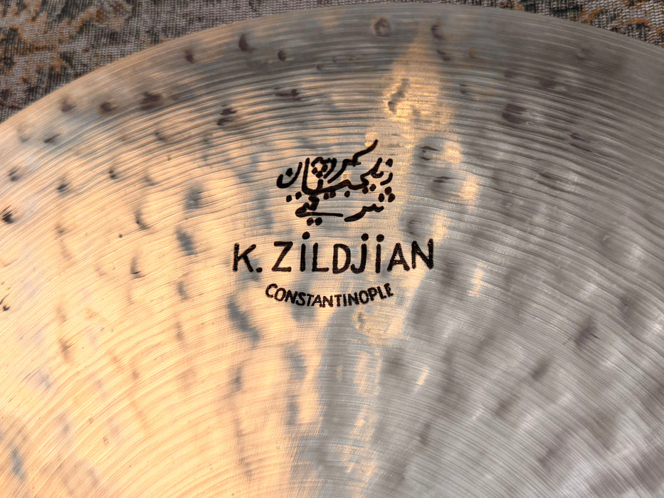 Zildjian K CONSTANTINOPLE Medium Thin LOW Ride 22” SMOKY COMPLEX Crashable! 2486 g Why Pay $800?