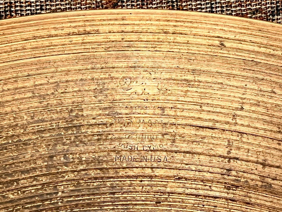 1950s VINTAGE Zildjian 18” Light Complex Crash Ride SIZZLE 1467 g  w Vintage ZILDJIAN Rivets