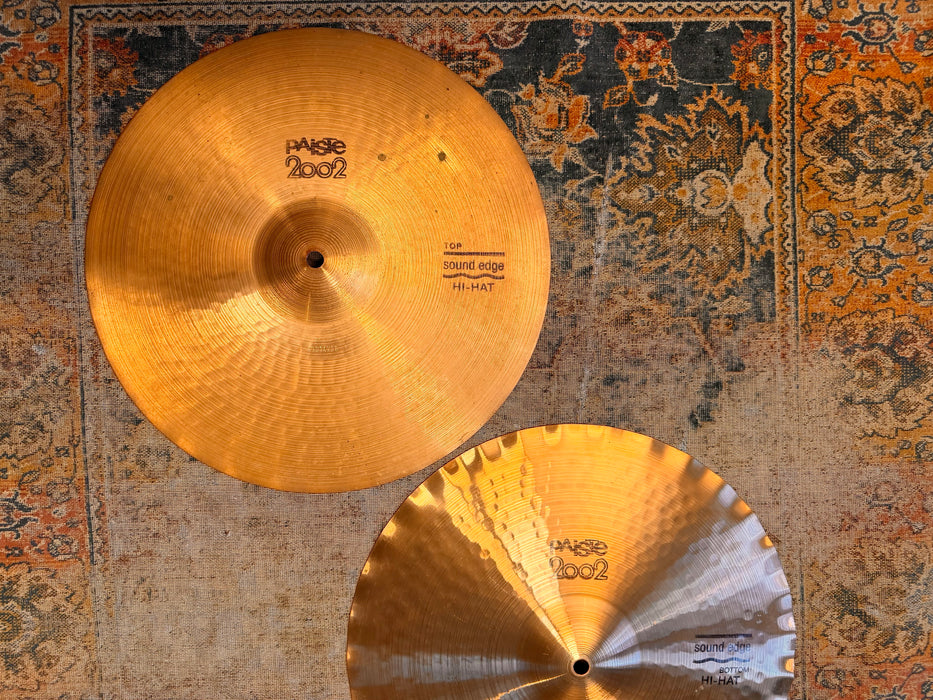 RARE Paiste 2002 BLACK LABEL 15” SOUND EDGE Hihats 1107 1193 g BEAUTIFUL! ICONIC TONE!