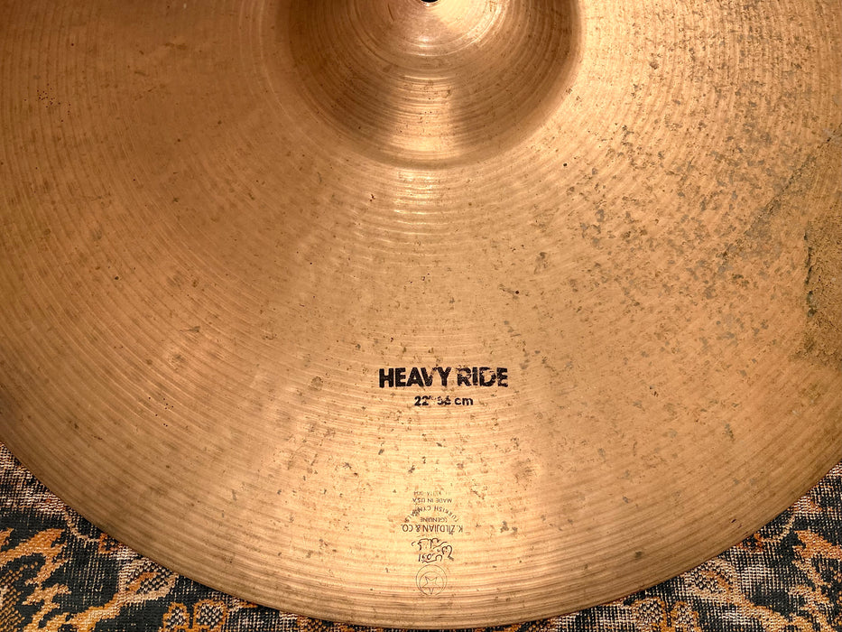 Rare Discontinued Zildjian 22” K Heavy Ride BRILLIANT 3686 g ULTRA DARK Smooth! VINNIE