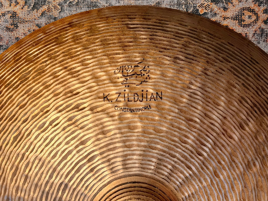 RARE Zildjian K CONSTANTINOPLE HI BELL DRY RIDE 22” 2472 g Sizzle THINNER! WIDE LATHE!