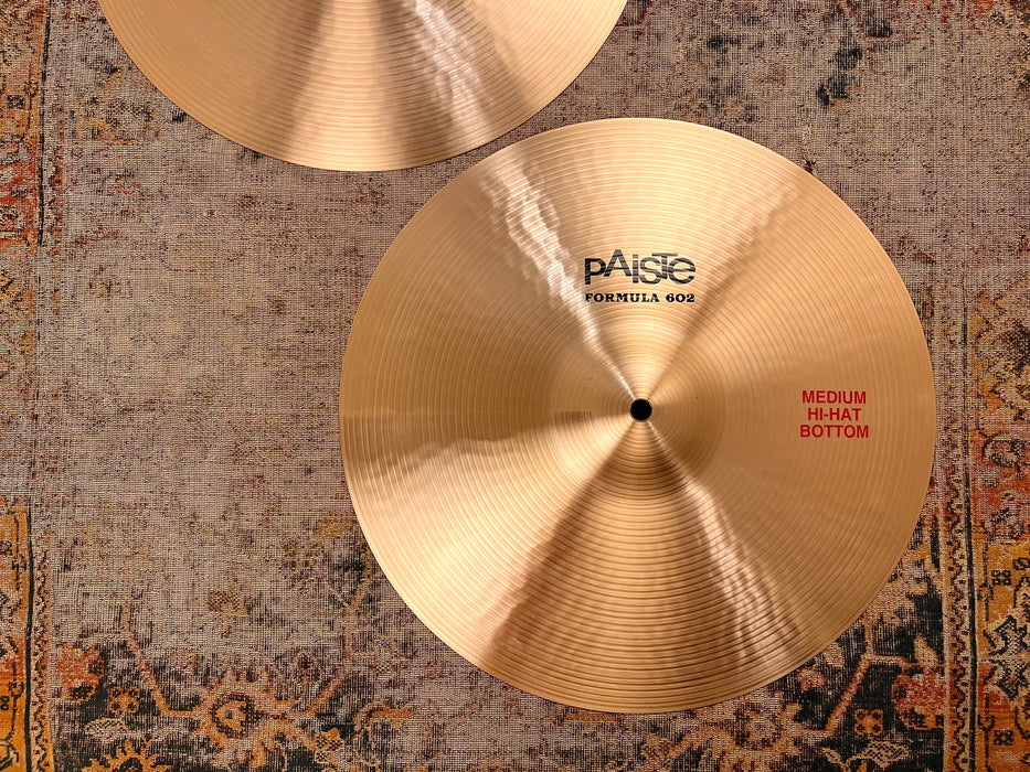 Immaculate PAISTE 602 15” Hihats 1020 1184 g Sound Amazing! DON’T Pay $800! PERFECT SHAPE!