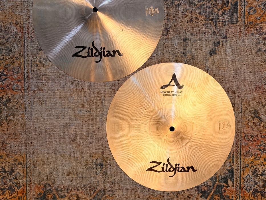Zildjian New Beat Hihats 14” SUPER CLEAN! Anniversary Stamp! Thin Top 888 1414 g Why Pay $520?
