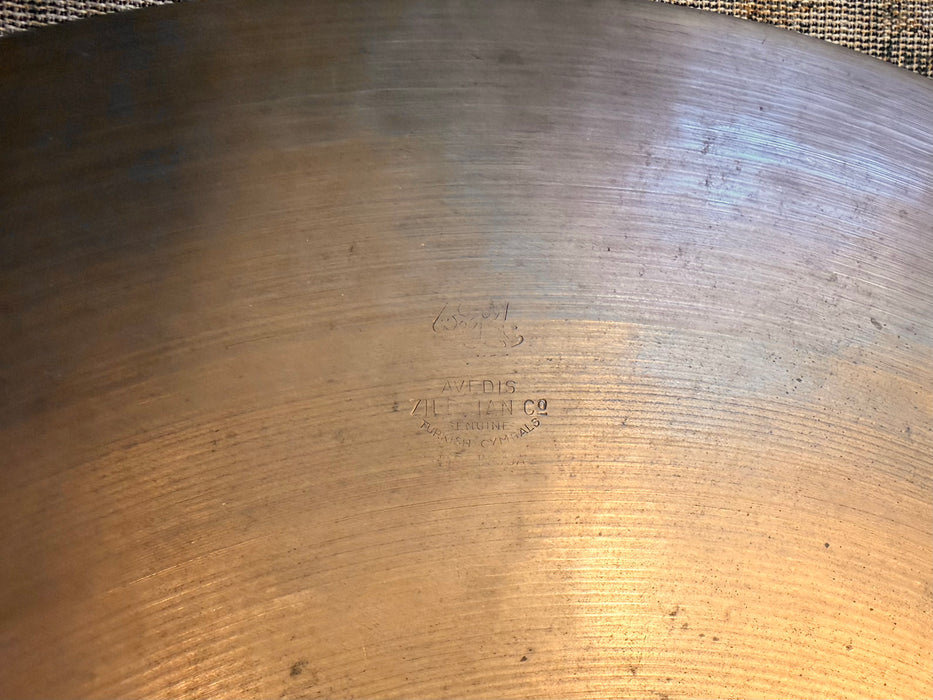 Rare 1940s Vintage Zildjian TRANS STAMP 22” THIN Crash Ride ONLY 2590 g Truly Hand Hammered