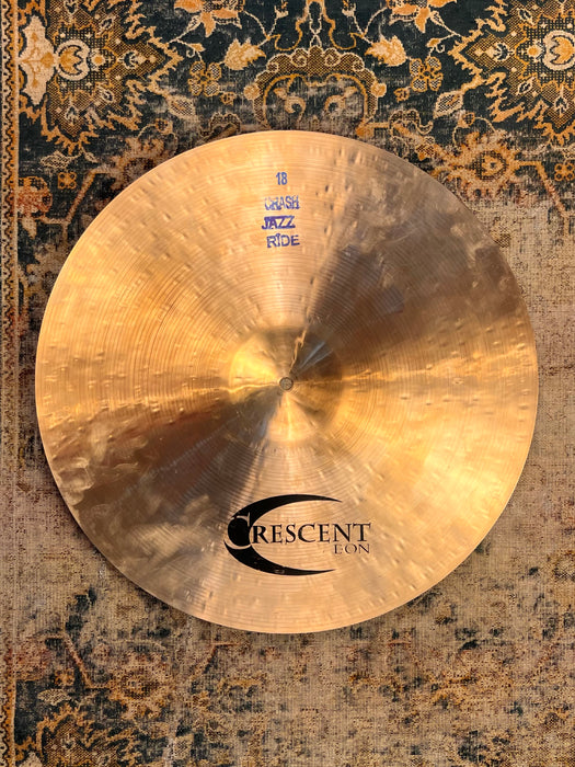 RARE Original CRESCENT Sultan Style 18” JAZZ Crash Ride Sizzle 1675 g Super DARK Versatile!