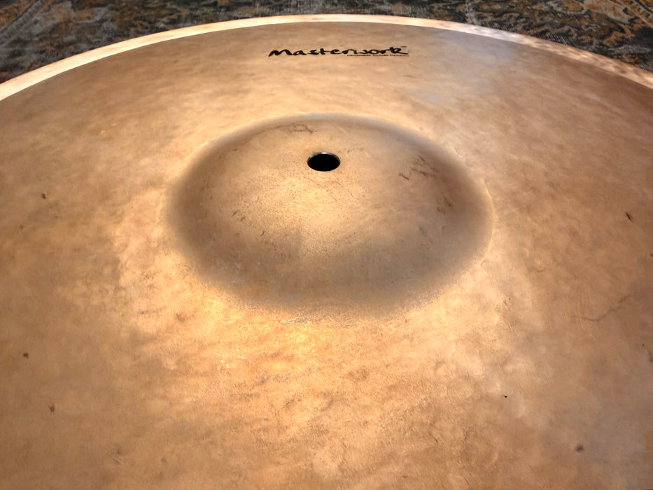 PAPER THIN 24”! Masterwork Crash Ride That is ONLY 2178 g VERY Light Complex Tone Sand Blasted Thin Lathe