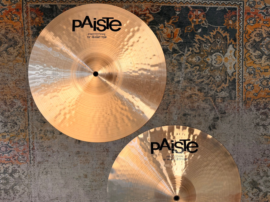 ULTRA CLEAN CRISP PAISTE PROTOTYPE 2002 15” SOUND EDGE Hihats 14” PERFECT 1150 1216 g Sound Awesome