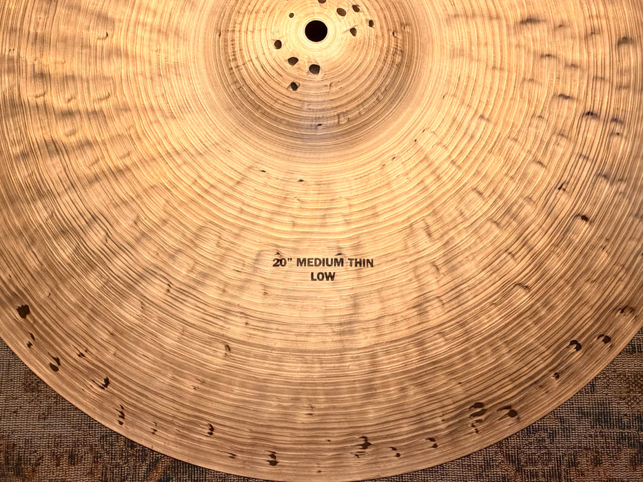 Zildjian K CONSTANTINOPLE Medium Thin LOW Ride 20” PERFECT COND! SEMI-DRY COMPLEX Crashable! 2066 g