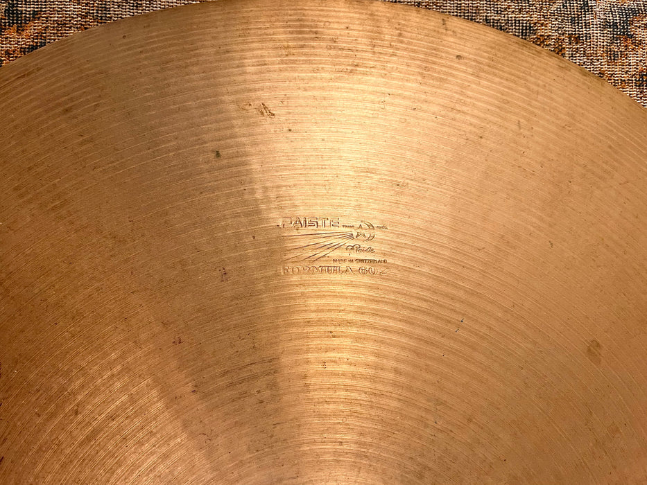 Vintage Paiste 602 Medium Ride 20” EARLY  FACTORY STAMPED 2438 g DARK SMOOTH! WHY Pay $704?