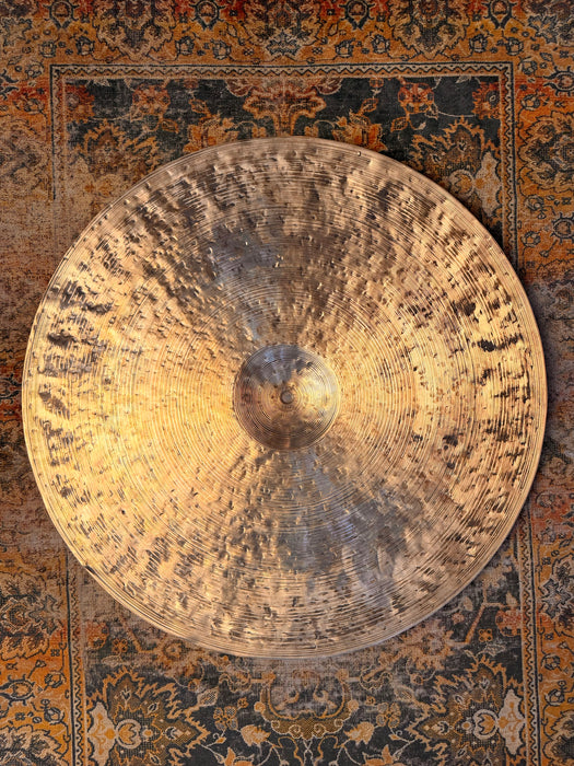 Unique MONGIELLO CUSTOM 25” THIN CRASH RIDE Pre-Aged Ultra Dark Smoky Beautiful Cymbal! 3408 g